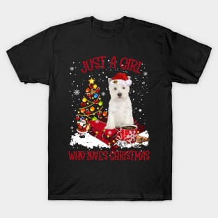 West Highland White Terrier Just A Girl Who Loves Christmas T-Shirt